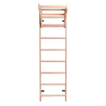 BenchK 111 Solid Beech Wooden Wall Bars with Adjustable Pull-up Bar