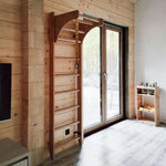 BenchK 111 Solid Beech Wooden Wall Bars with Adjustable Pull-up Bar