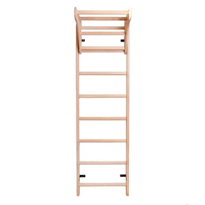 BenchK 111 Solid Beech Wooden Wall Bars with Adjustable Pull-up Bar