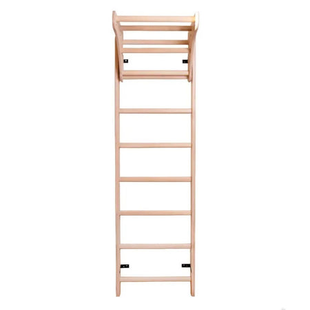 BenchK 111 Solid Beech Wooden Wall Bars with Adjustable Pull-up Bar