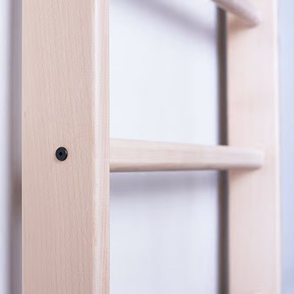 BenchK 111 Solid Beech Wooden Wall Bars with Adjustable Pull-up Bar