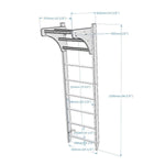 BenchK 111 Solid Beech Wooden Wall Bars with Adjustable Pull-up Bar