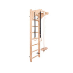 BenchK 111+A204 Kids Wooden Wall Bars with Pull-Up Bar & Gym Accessories Set