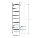 BenchK 200 Beech Wooden Wall Bars with Steel Frame and 8 Rungs