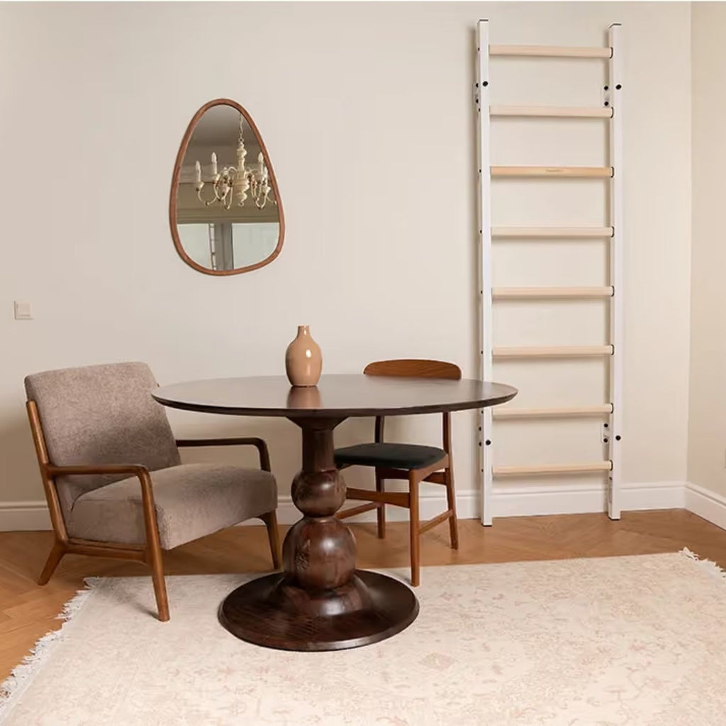 BenchK 200 Beech Wooden Wall Bars with Steel Frame and 8 Rungs