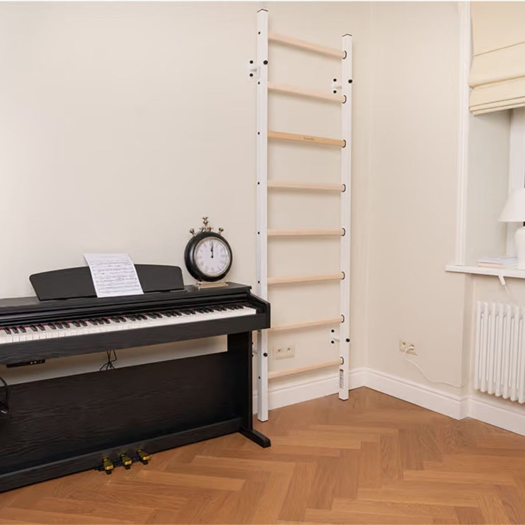 BenchK 200 Beech Wooden Wall Bars with Steel Frame and 8 Rungs