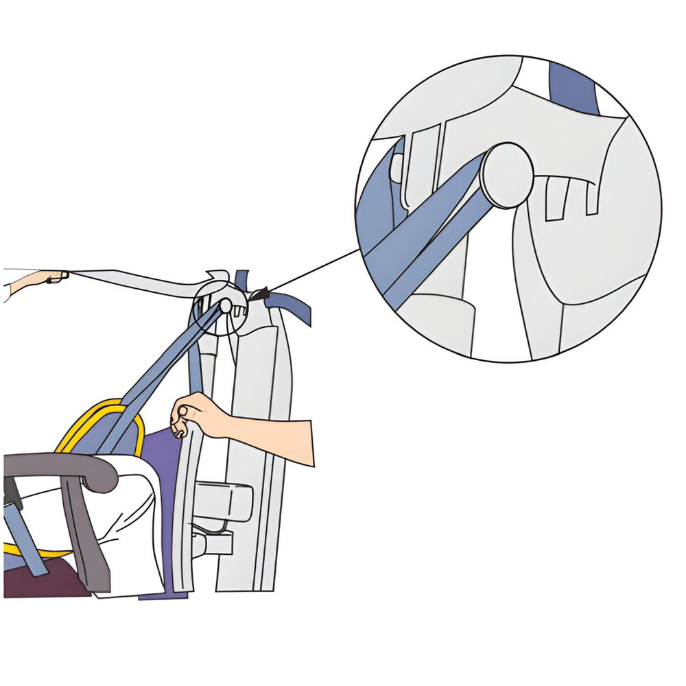 Central Hook for the Arjo Sara Flex Seated Transfer Sling by Direct Supply - sold by Dansons Medical - Spreader Bar and Parts manufactured by Direct Supply