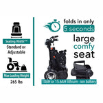 ComfyGo MS-3000 Foldable Mobility Scooter - sold by Dansons Medical - Scooters manufactured by ComfyGo Mobility