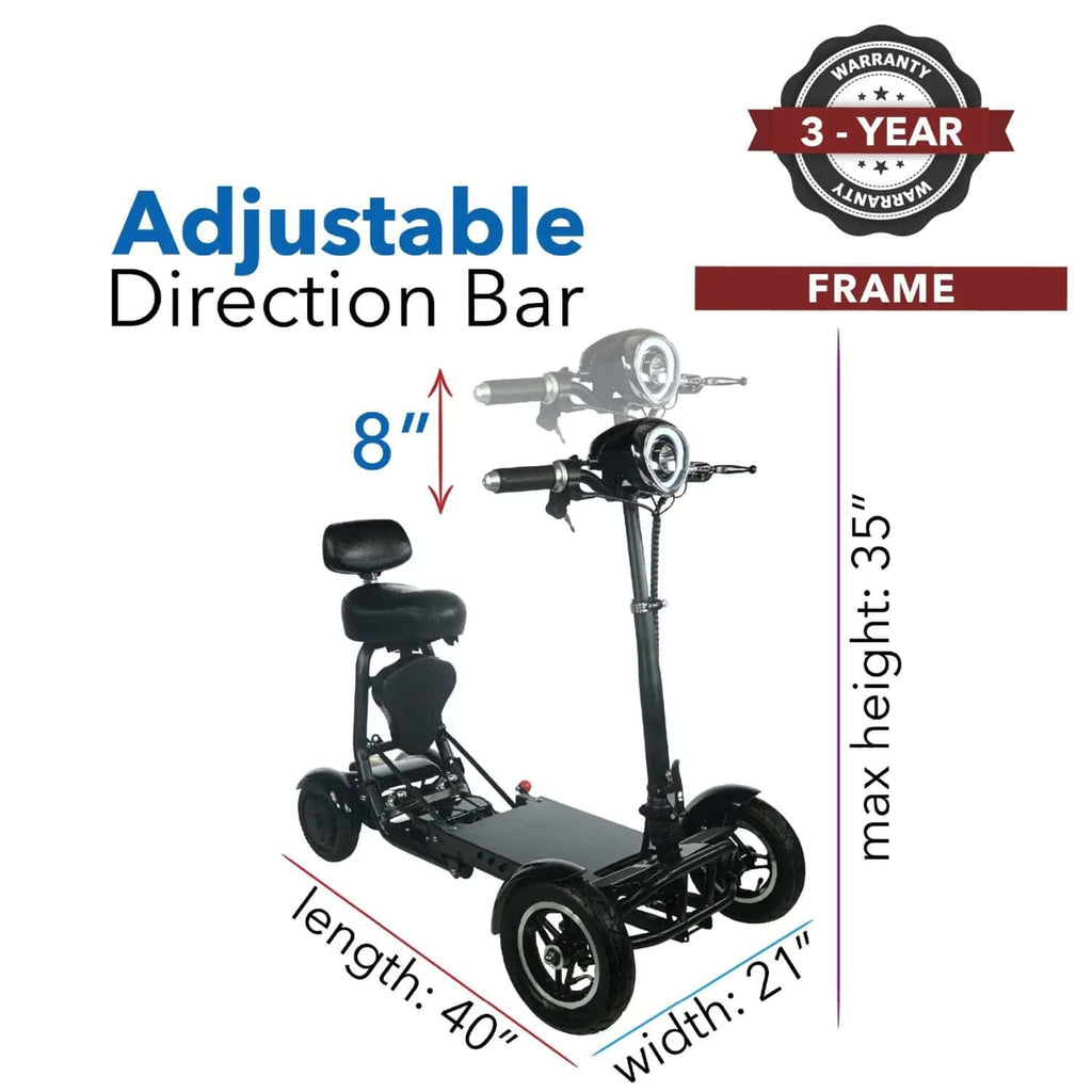 ComfyGo MS-3000 Foldable Mobility Scooter - sold by Dansons Medical - Scooters manufactured by ComfyGo Mobility