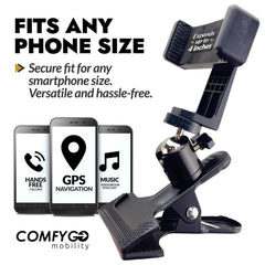 ComfyGO Universal Phone Holder - sold by Dansons Medical -  manufactured by ComfyGo Mobility