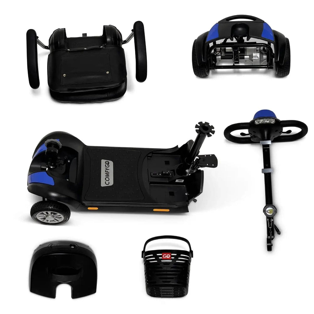 ComfyGo Z-4 Ultra-Light Electric Mobility Scooter with Quick-Detach Frame - sold by Dansons Medical - Scooters manufactured by ComfyGo Mobility