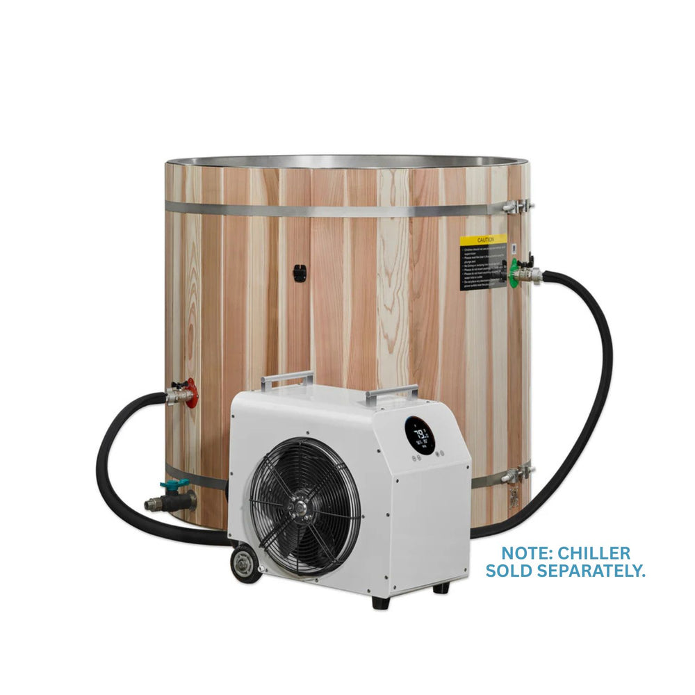 Golden Designs 304 Stainless Steel Barrel Cold Plunge, a Hot and Cold Tubs by Golden Designs (SCS) available at Dansons Medical