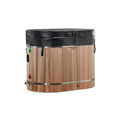 Golden Designs DCT Oval Barrel Tub Cold Plunge (50-P) Pacific Cedar - 3/4 IN-OUT without Motor, a Hot and Cold Tubs by Golden Designs (SCS) available at Dansons Medical