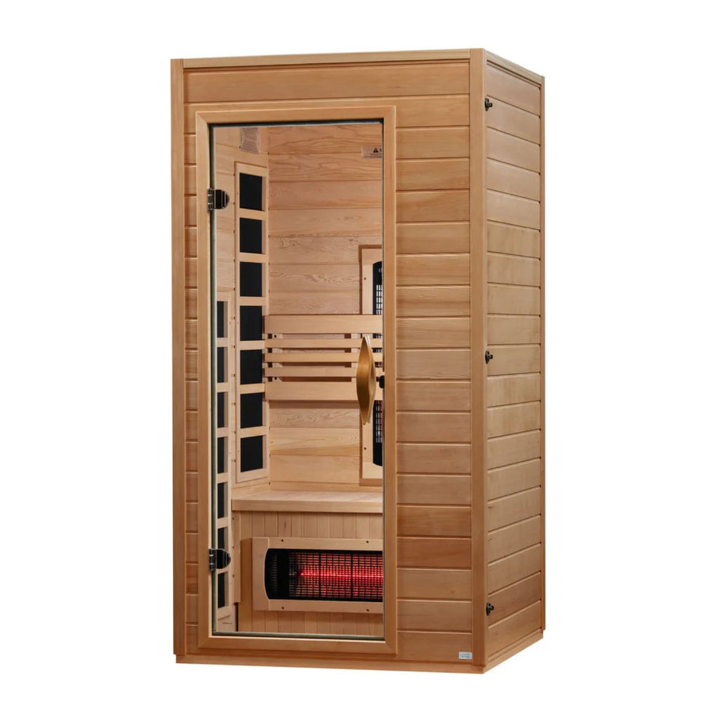 Golden Designs Dynamic Martin 1-2 Person Near Zero EMF Full Spectrum FAR Infrared Sauna, a Saunas by Golden Designs (SCS) available at Dansons Medical