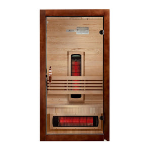 Golden Designs Dynamic Santorini 1-2 Person Near Zero EMF Full Spectrum FAR Infrared Sauna, a Saunas by Golden Designs (SCS) available at Dansons Medical