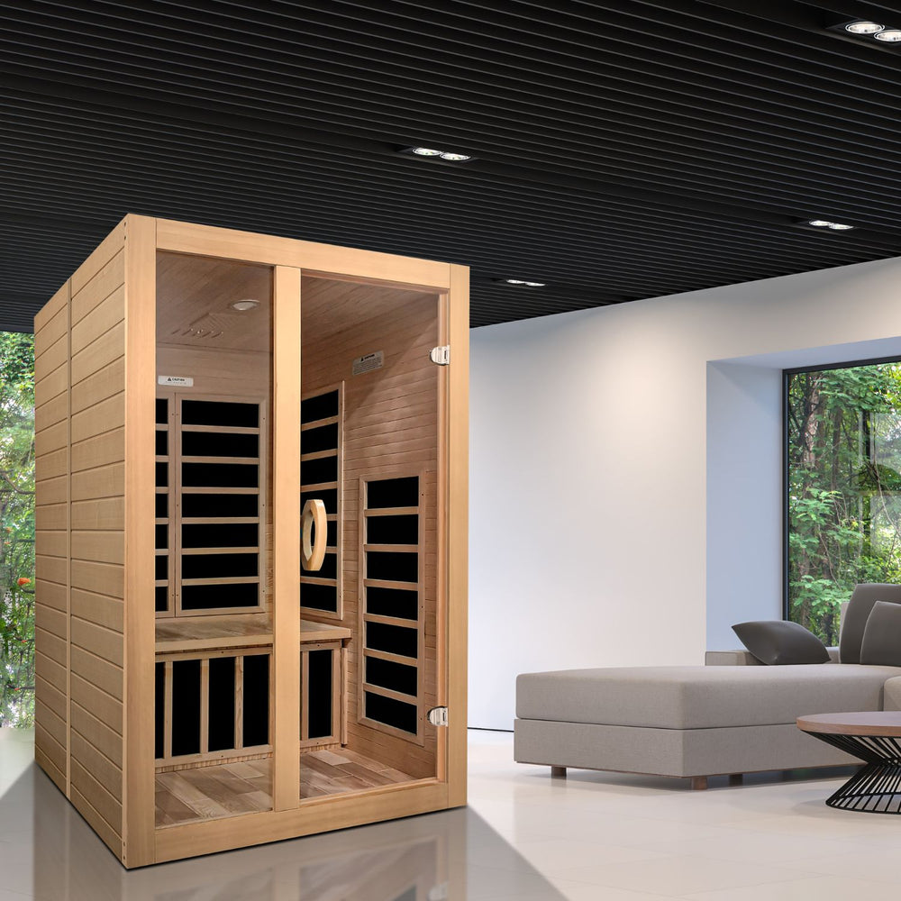 Golden Designs Dynamic Santiago 2-Person Low EMF FAR Infrared Sauna, a Saunas by Golden Designs (SCS) available at Dansons Medical