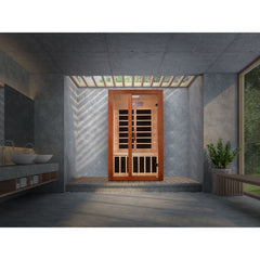 Golden Designs Dynamic Santiago Elite 2-Person Ultra Low EMF FAR Infrared Sauna, a Saunas by Golden Designs (SCS) available at Dansons Medical