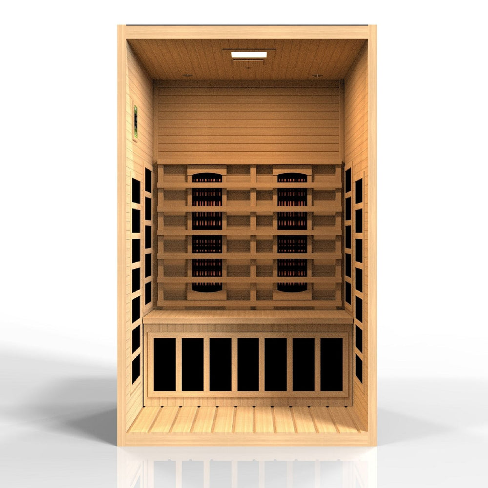 Golden Designs Dynamic Santiago 2-Person Full Spectrum Near Zero EMF FAR Infrared Sauna, a Saunas by Golden Designs (SCS) available at Dansons Medical