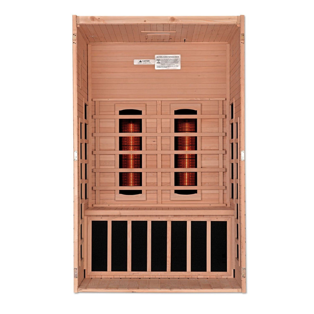 Golden Designs Dynamic Santiago 2-Person Full Spectrum Near Zero EMF FAR Infrared Sauna, a Saunas by Golden Designs (SCS) available at Dansons Medical
