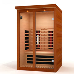 Golden Designs Dynamic Llumeneres 2-Person Full Spectrum Near Zero EMF FAR Infrared Sauna, a Saunas by Golden Designs (SCS) available at Dansons Medical