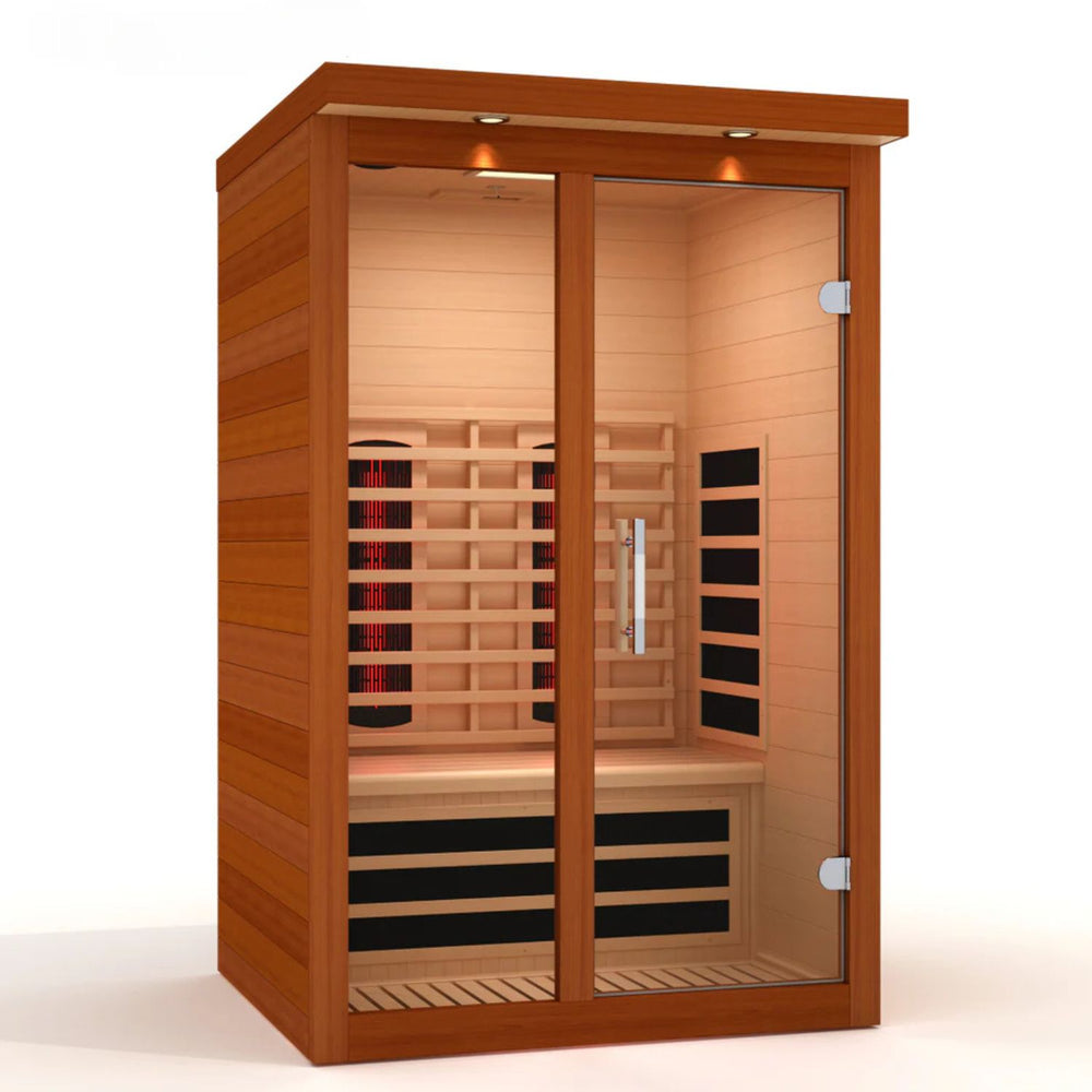 Golden Designs Dynamic Llumeneres 2-Person Full Spectrum Near Zero EMF FAR Infrared Sauna, a Saunas by Golden Designs (SCS) available at Dansons Medical