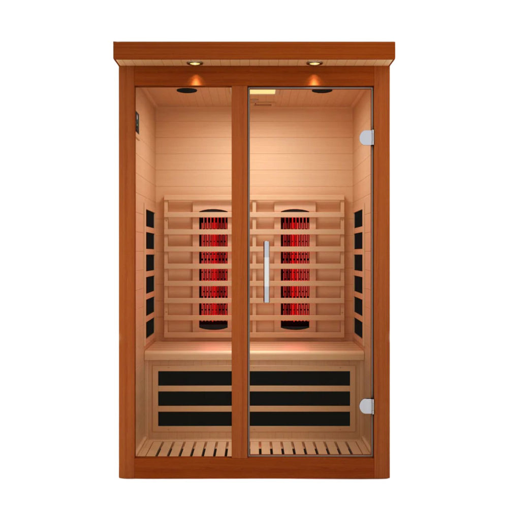 Golden Designs Dynamic Llumeneres 2-Person Full Spectrum Near Zero EMF FAR Infrared Sauna, a Saunas by Golden Designs (SCS) available at Dansons Medical