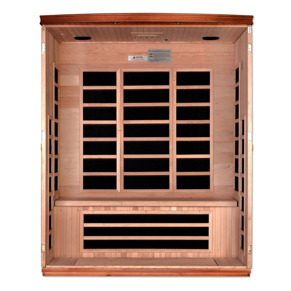 Golden Designs Dynamic Lugano 3-Person Low EMF FAR Infrared Sauna, a Saunas by Golden Designs (SCS) available at Dansons Medical
