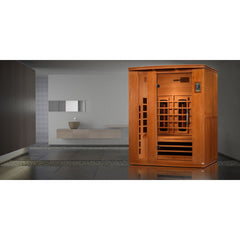 Golden Designs Dynamic Lugano 3-Person Full Spectrum Near Zero EMF FAR Infrared Sauna, a Saunas by Golden Designs (SCS) available at Dansons Medical