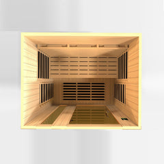 Golden Designs Dynamic Lugano 3-Person Full Spectrum Near Zero EMF FAR Infrared Sauna, a Saunas by Golden Designs (SCS) available at Dansons Medical