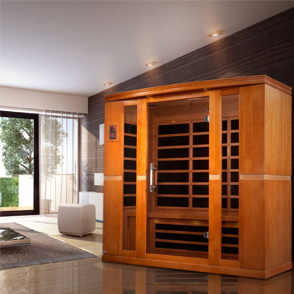 Golden Designs Dynamic Bergamo 4-Person Low EMF FAR Infrared Sauna, a Saunas by Golden Designs (SCS) available at Dansons Medical