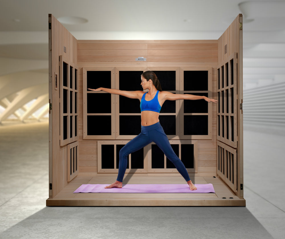 Golden Designs Catalonia 8-Person PureTech Near Zero EMF FAR Infrared Sauna, a Saunas by Golden Designs (SCS) available at Dansons Medical