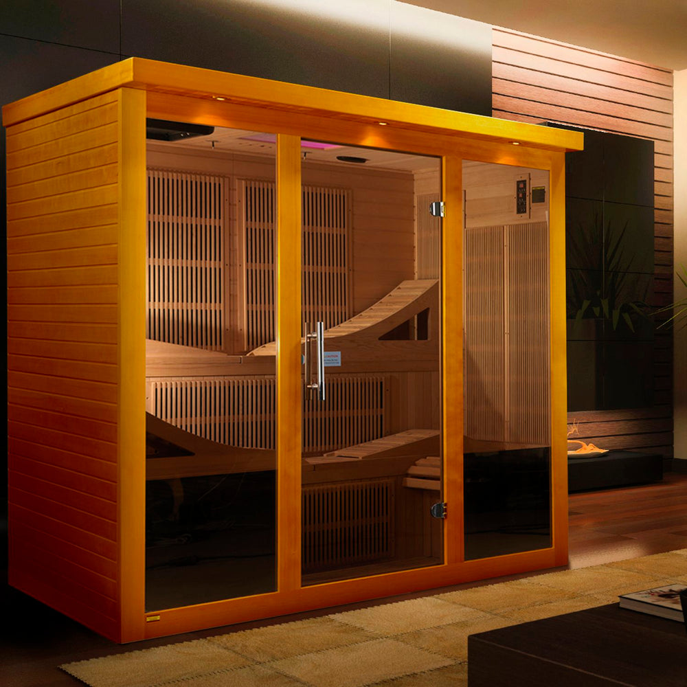 Golden Designs Dynamic Monaco Elite 6-Person Ultra Low EMF FAR Infrared Sauna, a Saunas by Golden Designs (SCS) available at Dansons Medical