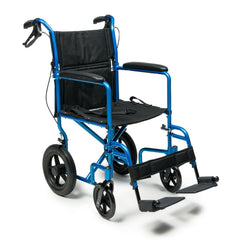 Graham Field Deluxe Aluminum 12" Rear Wheel Transport Wheelchair by Everest & Jennings - sold by Dansons Medical - Portable Wheelchairs manufactured by Graham Field