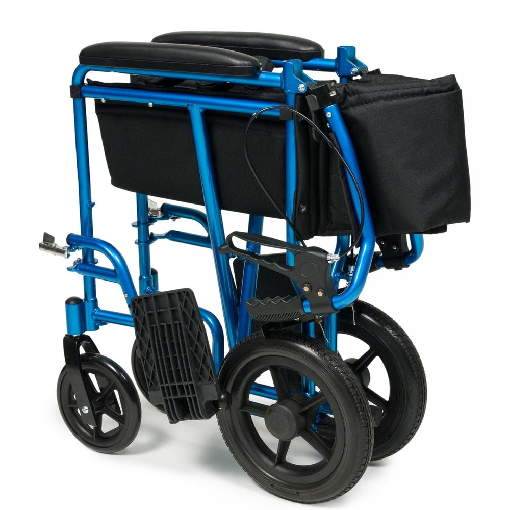 Graham Field Deluxe Aluminum 12" Rear Wheel Transport Wheelchair by Everest & Jennings - sold by Dansons Medical - Portable Wheelchairs manufactured by Graham Field