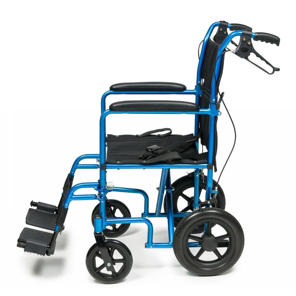 Graham Field Deluxe Aluminum 12" Rear Wheel Transport Wheelchair by Everest & Jennings - sold by Dansons Medical - Portable Wheelchairs manufactured by Graham Field