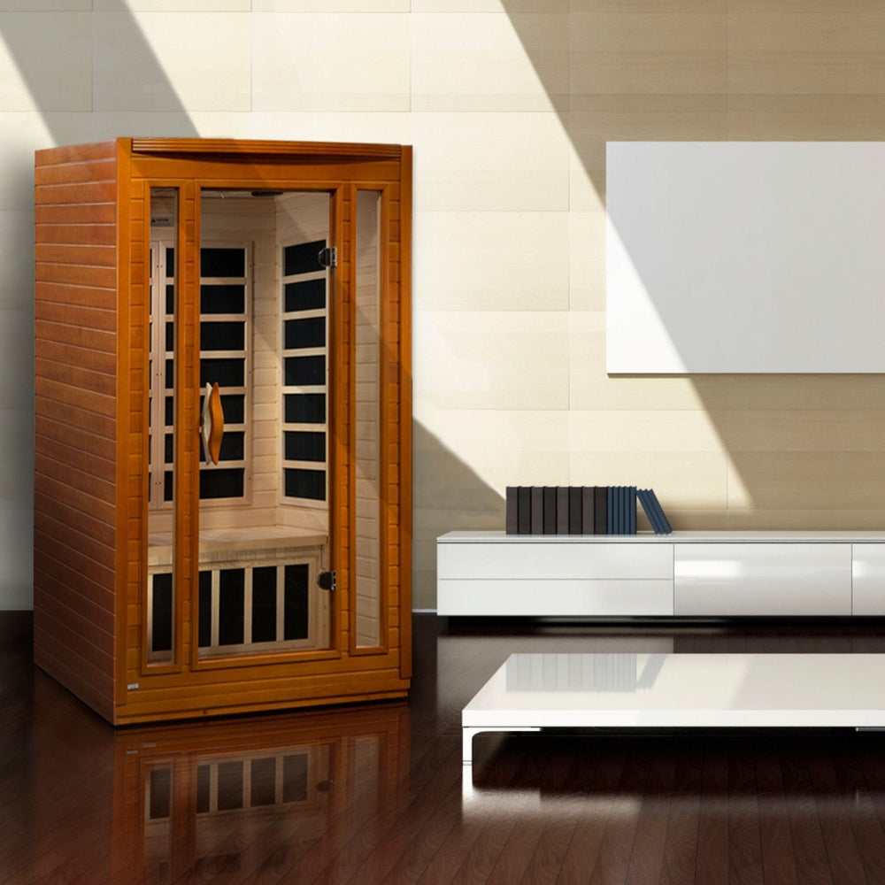 Golden Designs Dynamic San Marino 2-Person Low EMF FAR Infrared Sauna - sold by Dansons Medical - Saunas manufactured by Golden Designs (SCS)