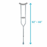 Dynarex Bariatric Steel Crutches - sold by Dansons Medical - Crutches manufactured by Dynarex