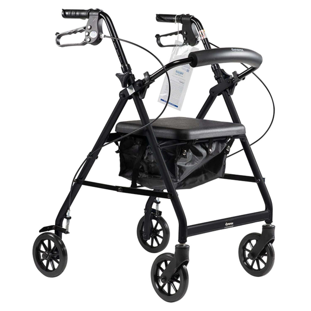 Dynarex DynaGo Quad 6 Aluminum Rollator - sold by Dansons Medical - Rollator Walkers manufactured by Dynarex