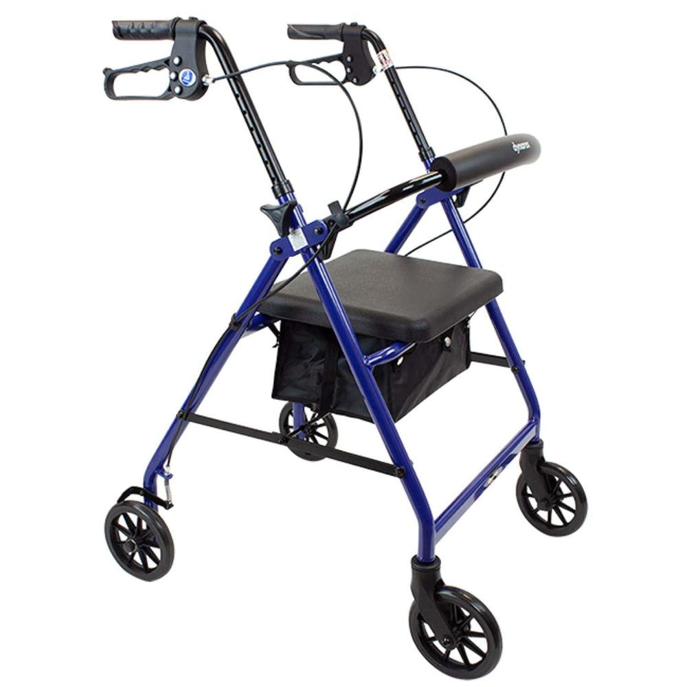 Dynarex DynaGo Quad 6 Aluminum Rollator - sold by Dansons Medical - Rollator Walkers manufactured by Dynarex