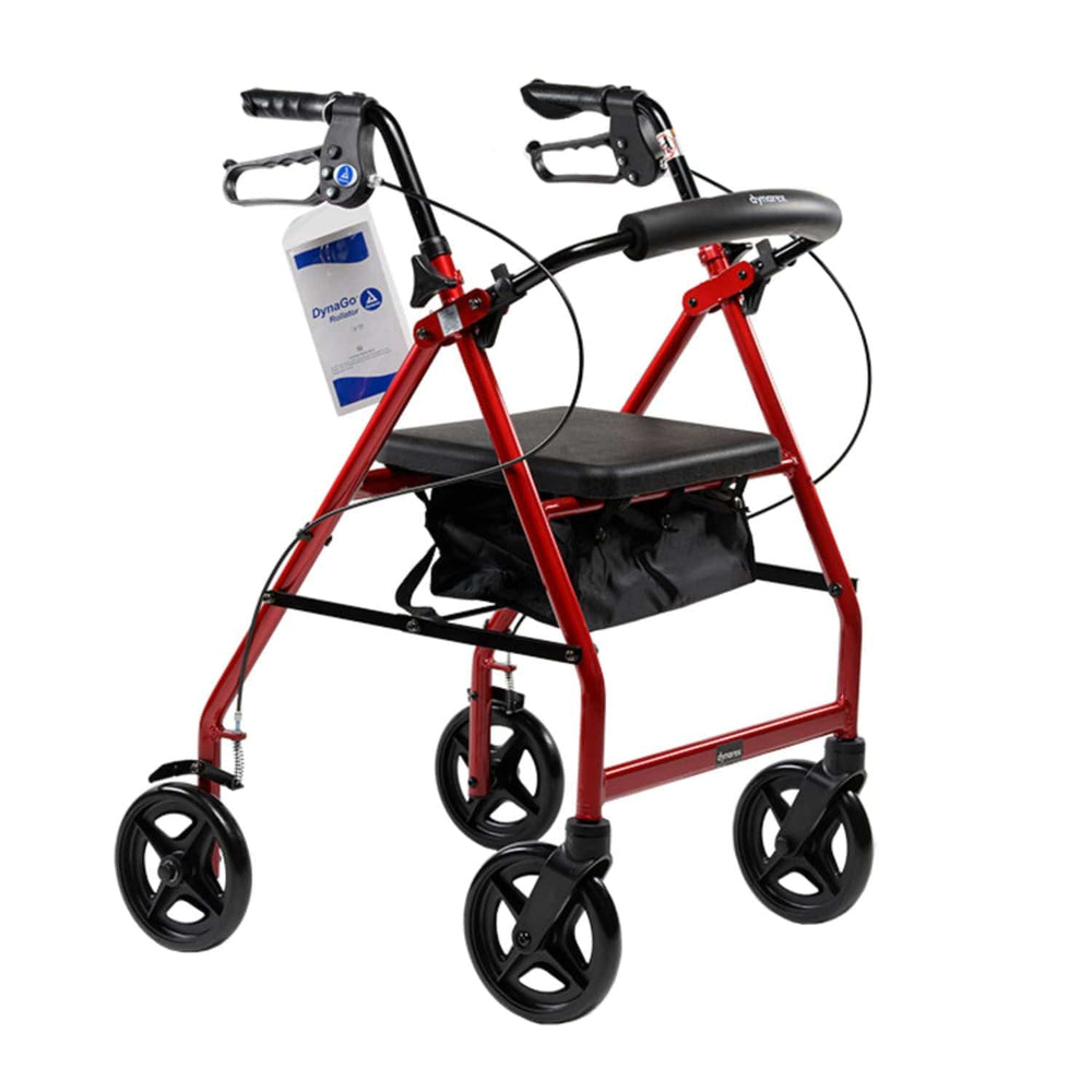 Dynarex DynaGo Quad 8 Aluminum Rollator - sold by Dansons Medical - Rollator Walkers manufactured by Dynarex