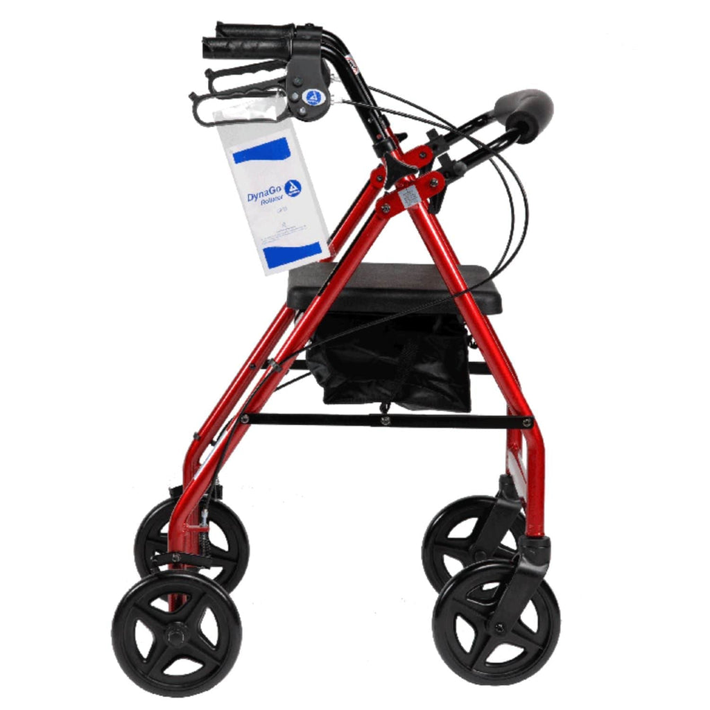 Dynarex DynaGo Quad 8 Aluminum Rollator - sold by Dansons Medical - Rollator Walkers manufactured by Dynarex