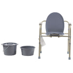Dynarex Elongated Folding Bedside Commode - sold by Dansons Medical - Toileting Aids manufactured by Dynarex