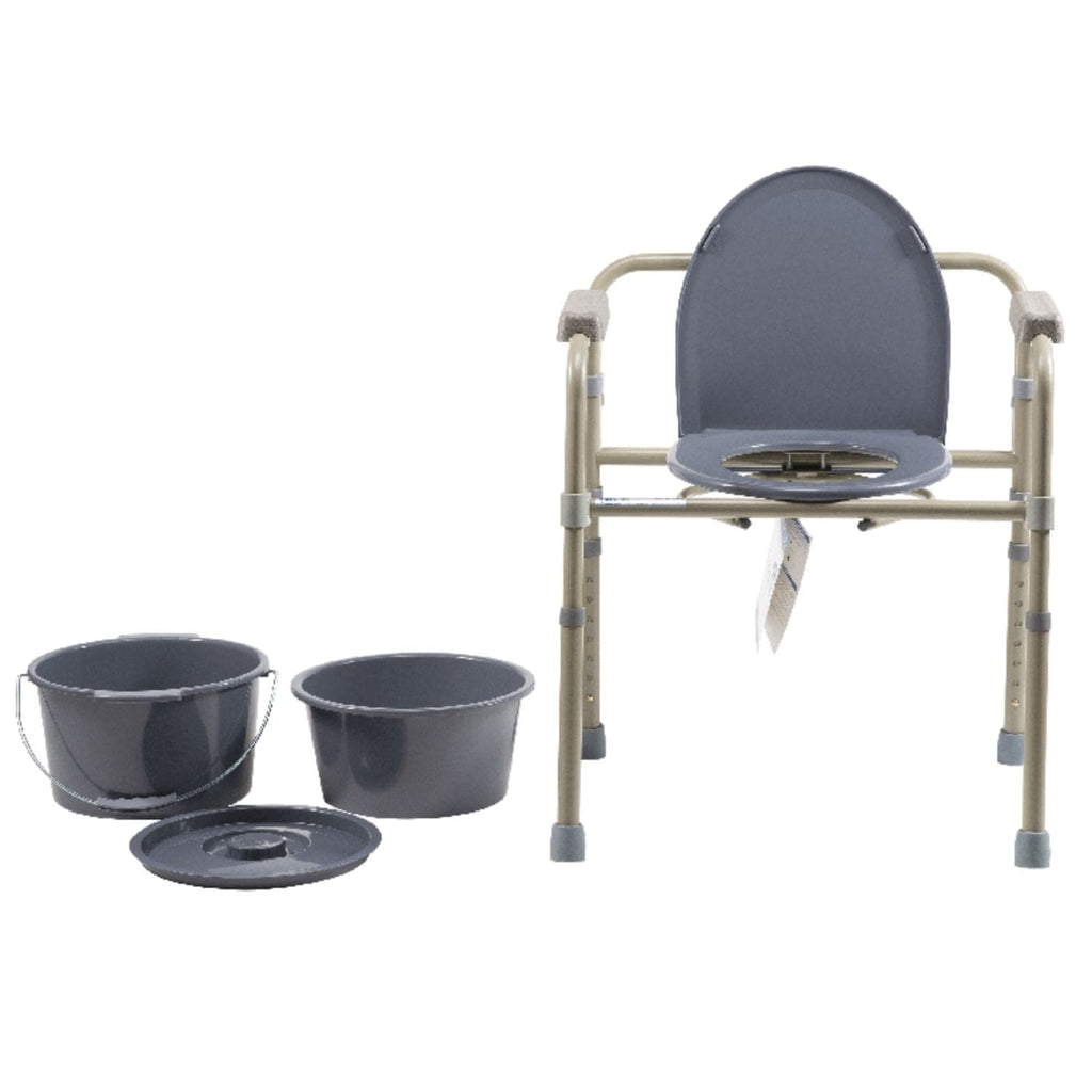 Dynarex Folding Bedside Commode - sold by Dansons Medical - Toileting Aids manufactured by Dynarex