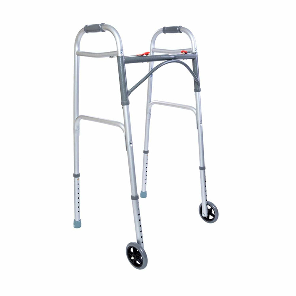 Dynarex Steel Two-Button Walker - sold by Dansons Medical - Rollator Walkers manufactured by Dynarex