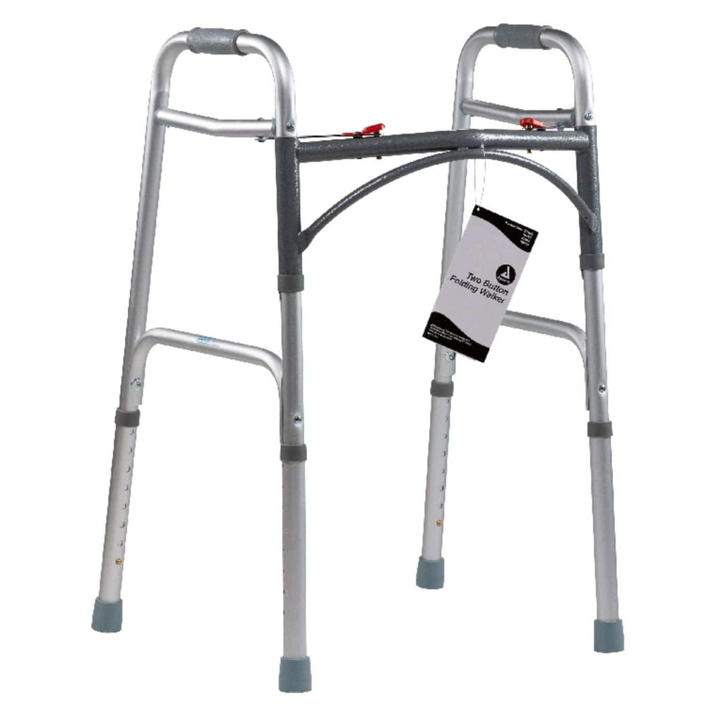 Dynarex Two Button Folding Walker - sold by Dansons Medical - Rollator Walkers manufactured by Dynarex