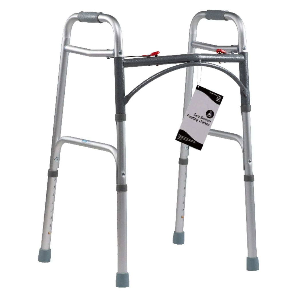 Dynarex Two Button Folding Walker - sold by Dansons Medical - Rollator Walkers manufactured by Dynarex