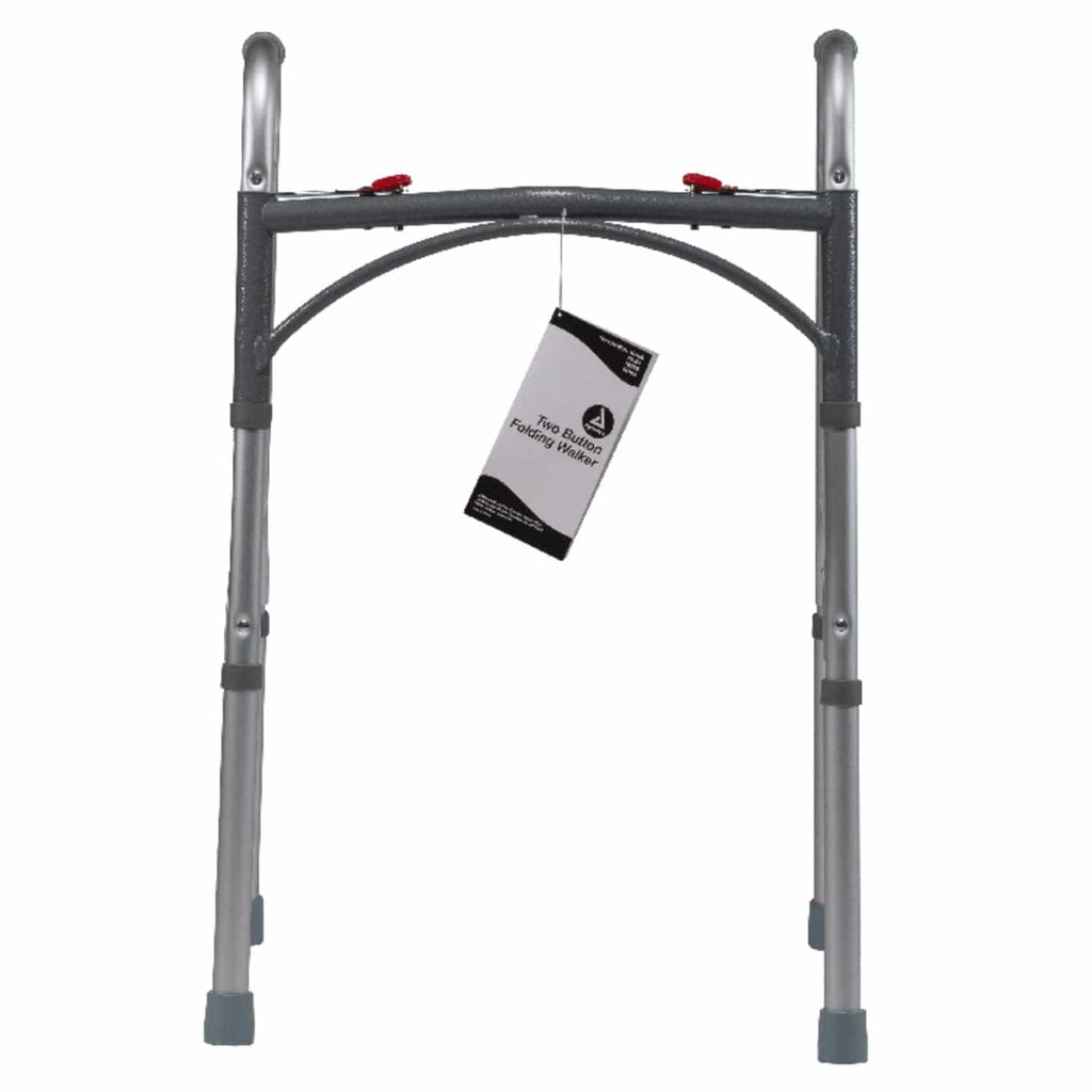 Dynarex Two Button Folding Walker - sold by Dansons Medical - Rollator Walkers manufactured by Dynarex