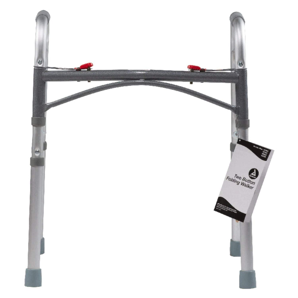 Dynarex Two Button Folding Walker - sold by Dansons Medical - Rollator Walkers manufactured by Dynarex