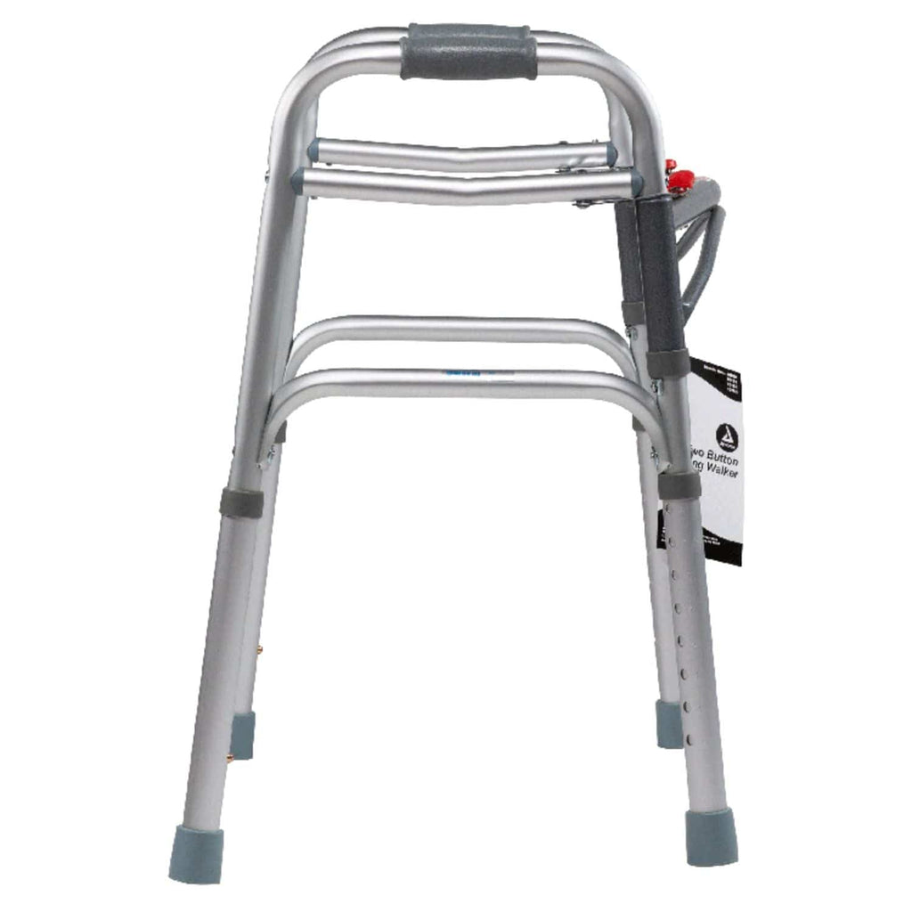 Dynarex Two Button Folding Walker - sold by Dansons Medical - Rollator Walkers manufactured by Dynarex