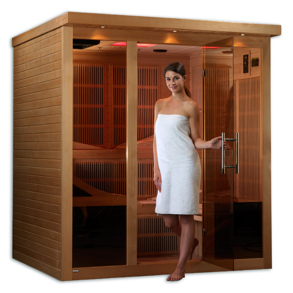 Golden Designs Monaco 6-Person PureTech Near Zero EMF FAR Infrared Sauna, a Saunas by Golden Designs (SCS) available at Dansons Medical